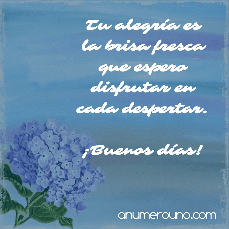 Saludo de buenos días