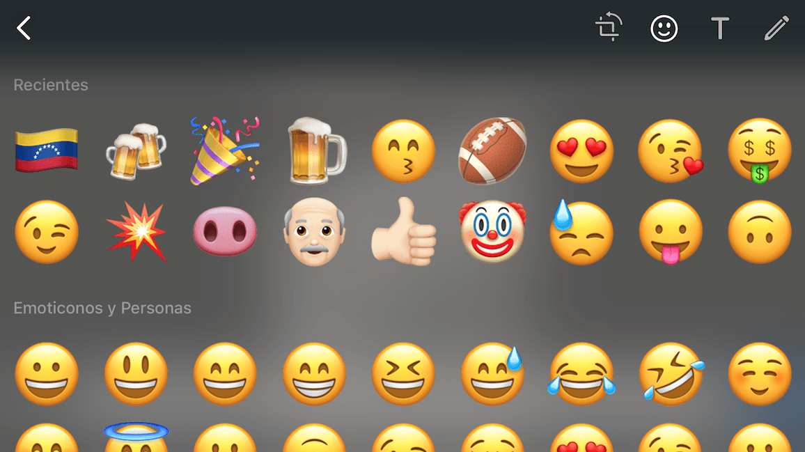 Lo nuevo de Whatsapp 2017 emojis recientes